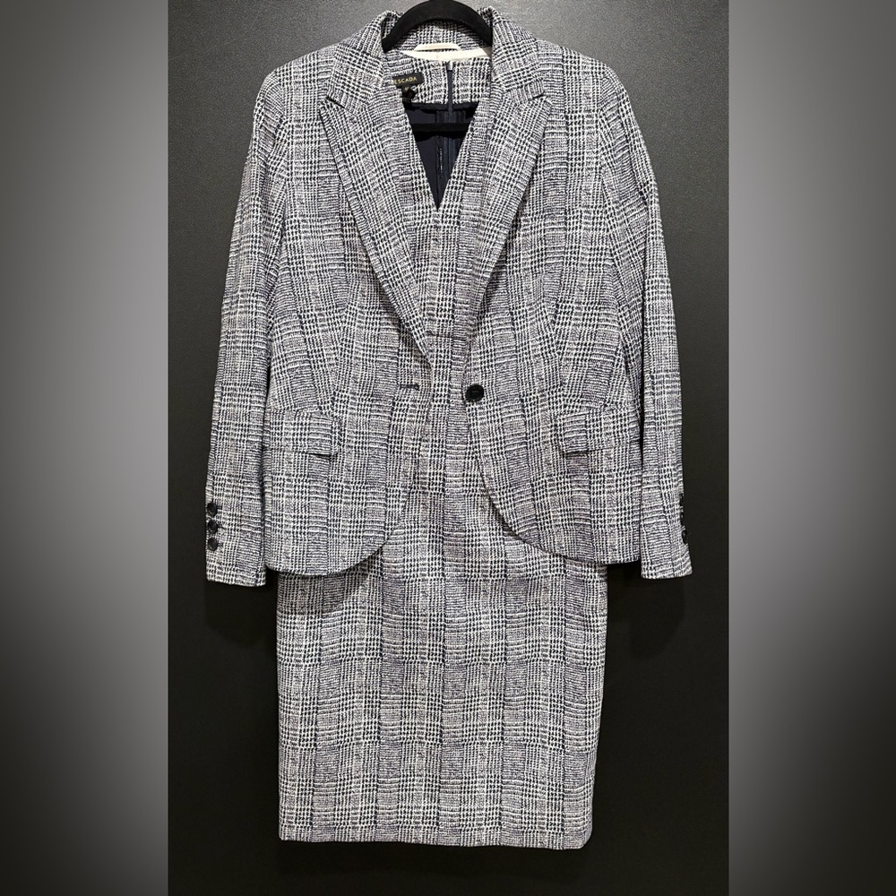 ESCADA Houndstooth Dress & Blazer Suit